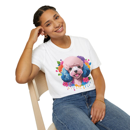 Unisex Dog Shirt Softstyle Tee 100 Percent Cotton Animal Print