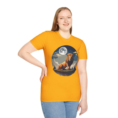Lion Shirt Unisex Animal Tee Softstyle 64000 100 Percent Ring-Spun Cotton