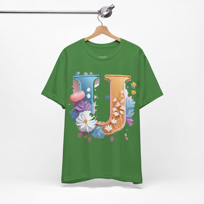 Natural Cotton Tee Shirt - Letters Collection - U Printify