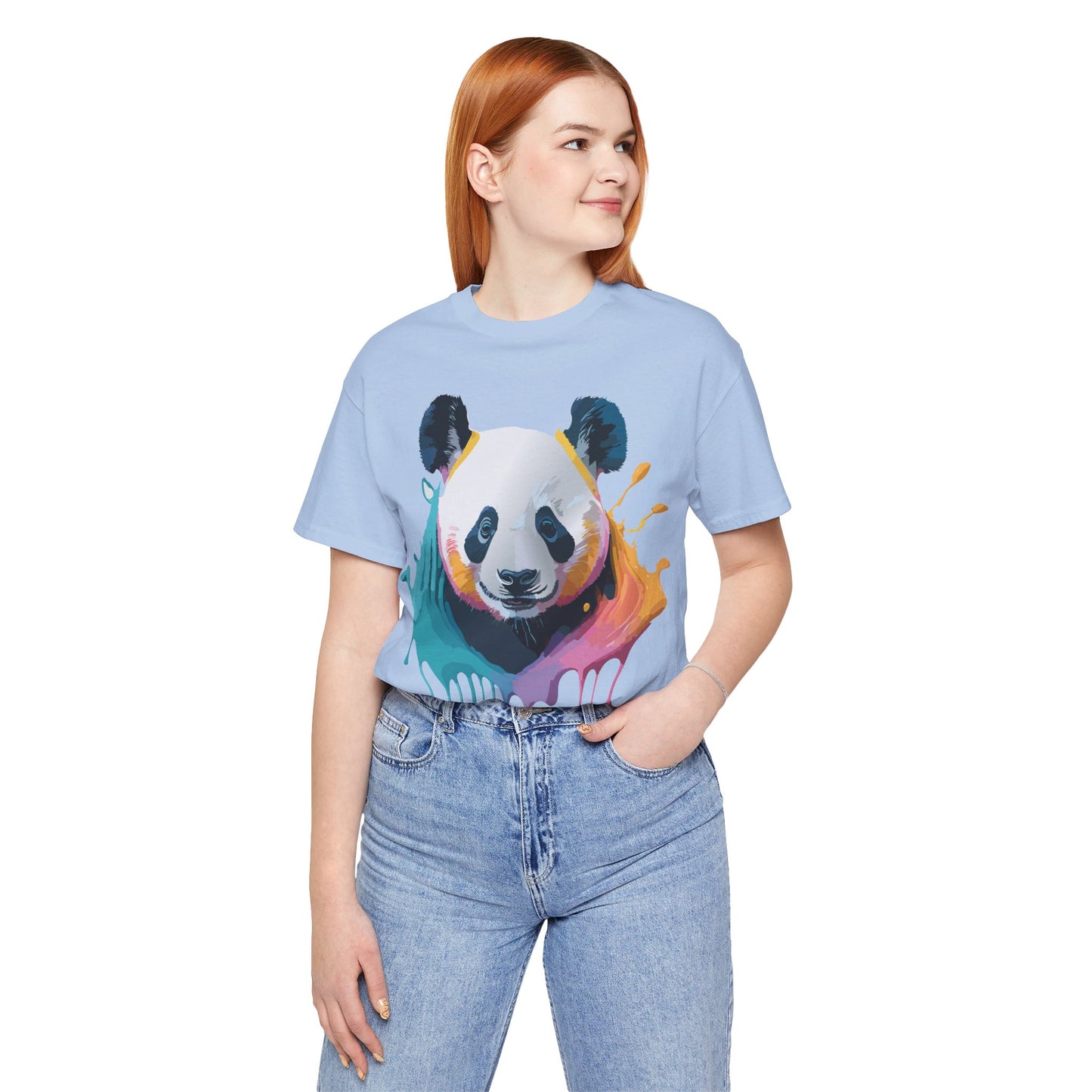 T-Shirt aus natürlicher Baumwolle mit Panda