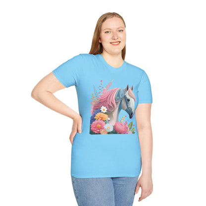 Horse Shirt Unisex Gildan Softstyle 64000 Cotton Tee With Animals