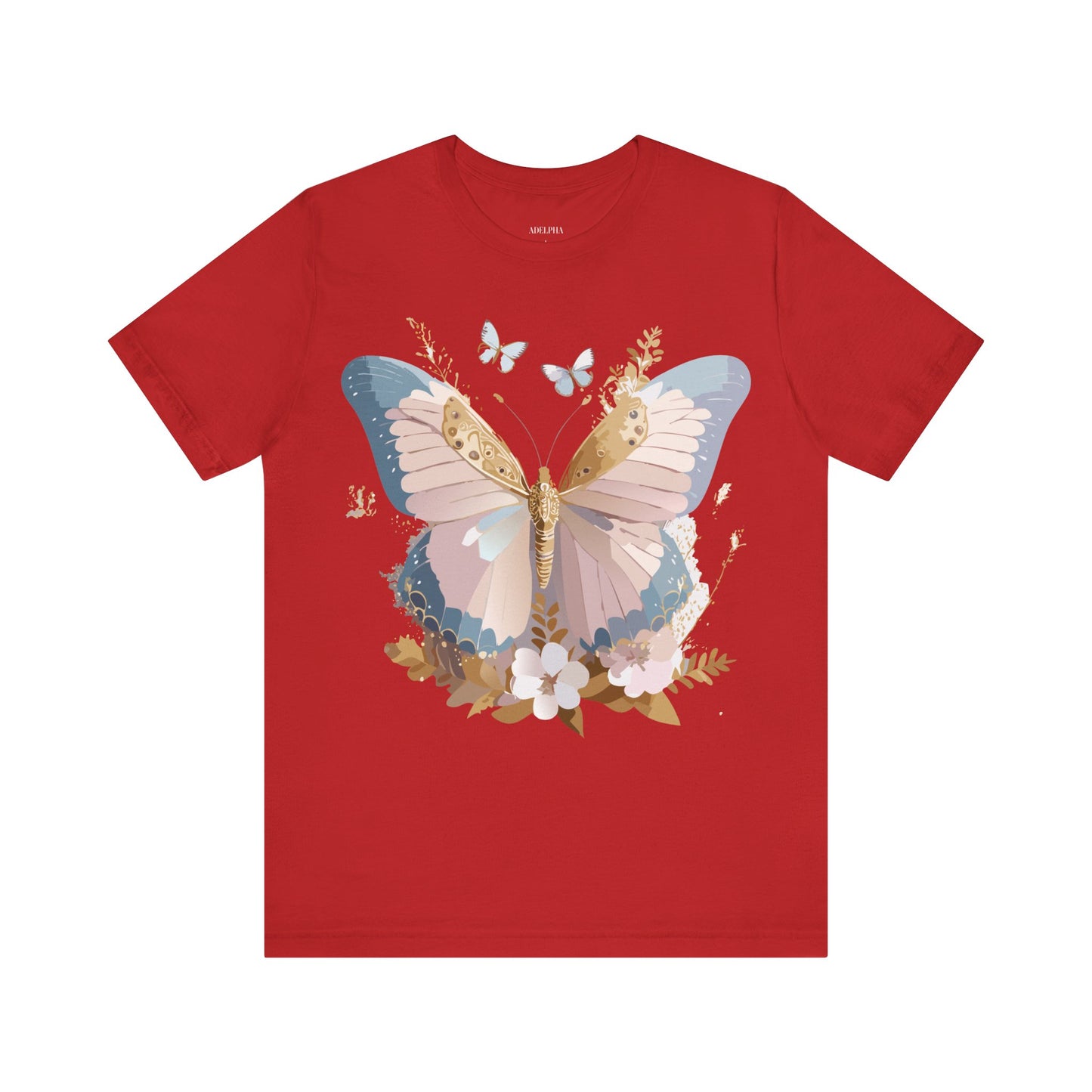 T-shirt en coton naturel avec papillon