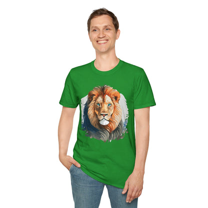 Lion Shirt Unisex Animal Tee Gildan Softstyle 64000 100 Percent Ring Spun Cotton