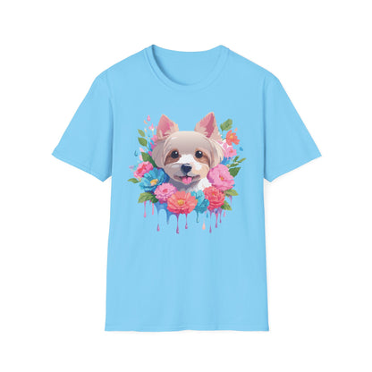 Unisex Gildan Softstyle Animal Print Dog Shirt Tee 100 Percent Cotton
