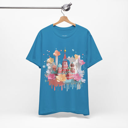 Natural Cotton Tee Shirt - Beautiful Places Collection - Moscow Printify