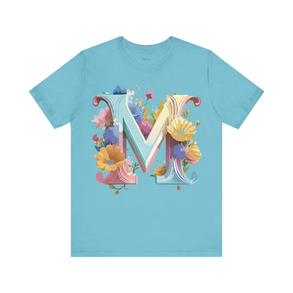 Natural Cotton Tee Shirt - Letters Collection - M Printify
