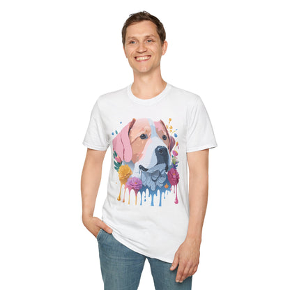 Dog Shirt Unisex Softstyle Cotton Tee 64000 Graphic Animal Print
