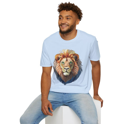 Lion Floral Tee Unisex Gildan Softstyle 64000 Cotton Short Sleeve Shirt