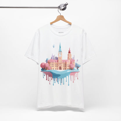 Natural Cotton Tee Shirt - Beautiful Places Collection - Prague Printify