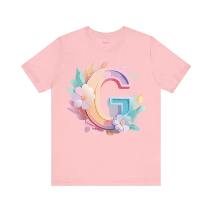 Natural Cotton Tee Shirt - Letters Collection - G Printify