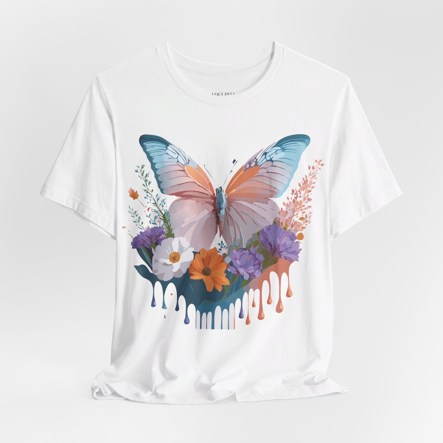 T-shirt en coton naturel avec papillon