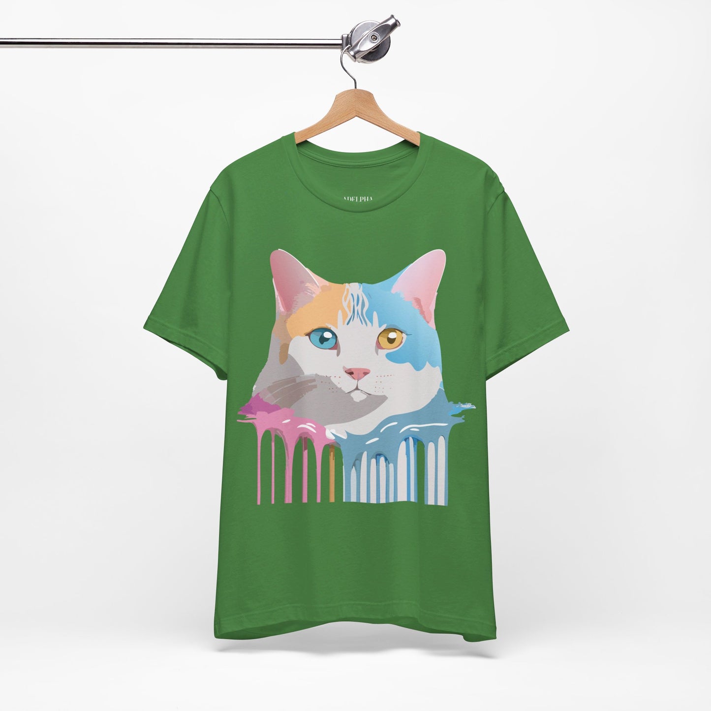 T-Shirt aus natürlicher Baumwolle mit Katze