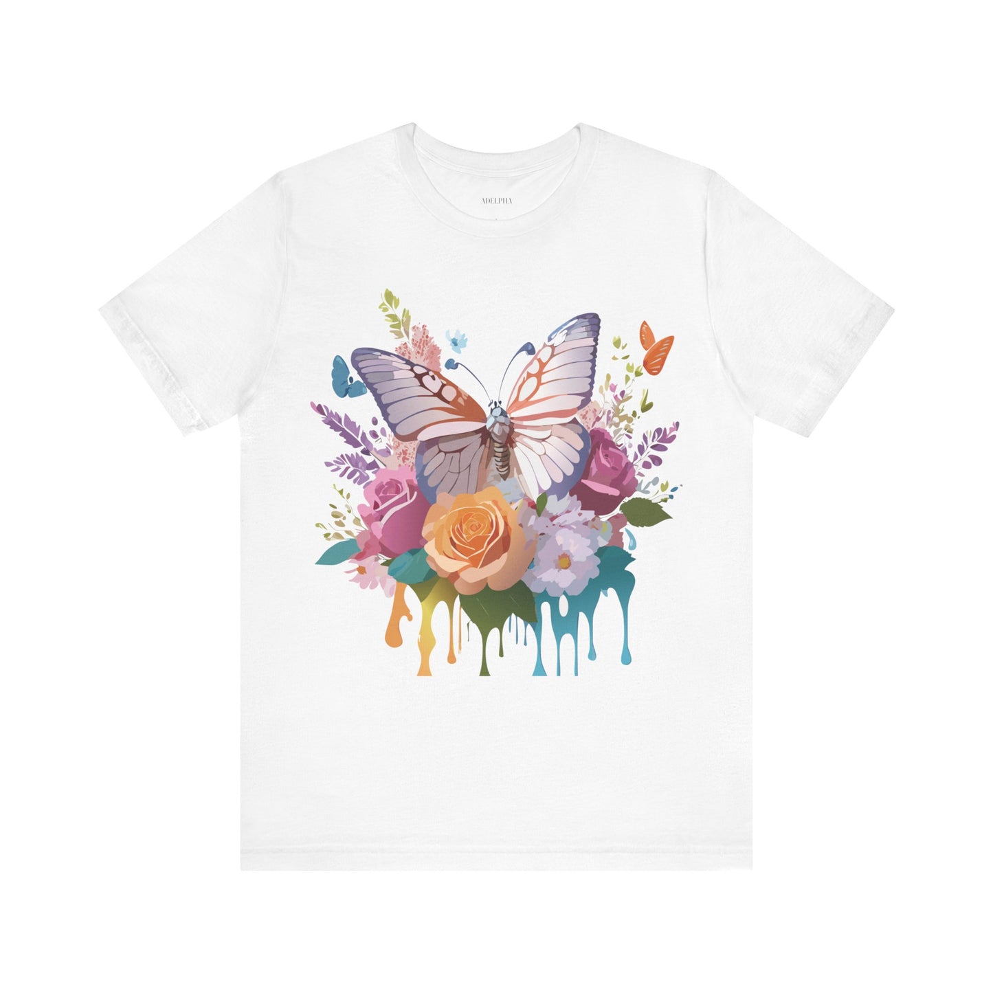 T-shirt en coton naturel avec papillon