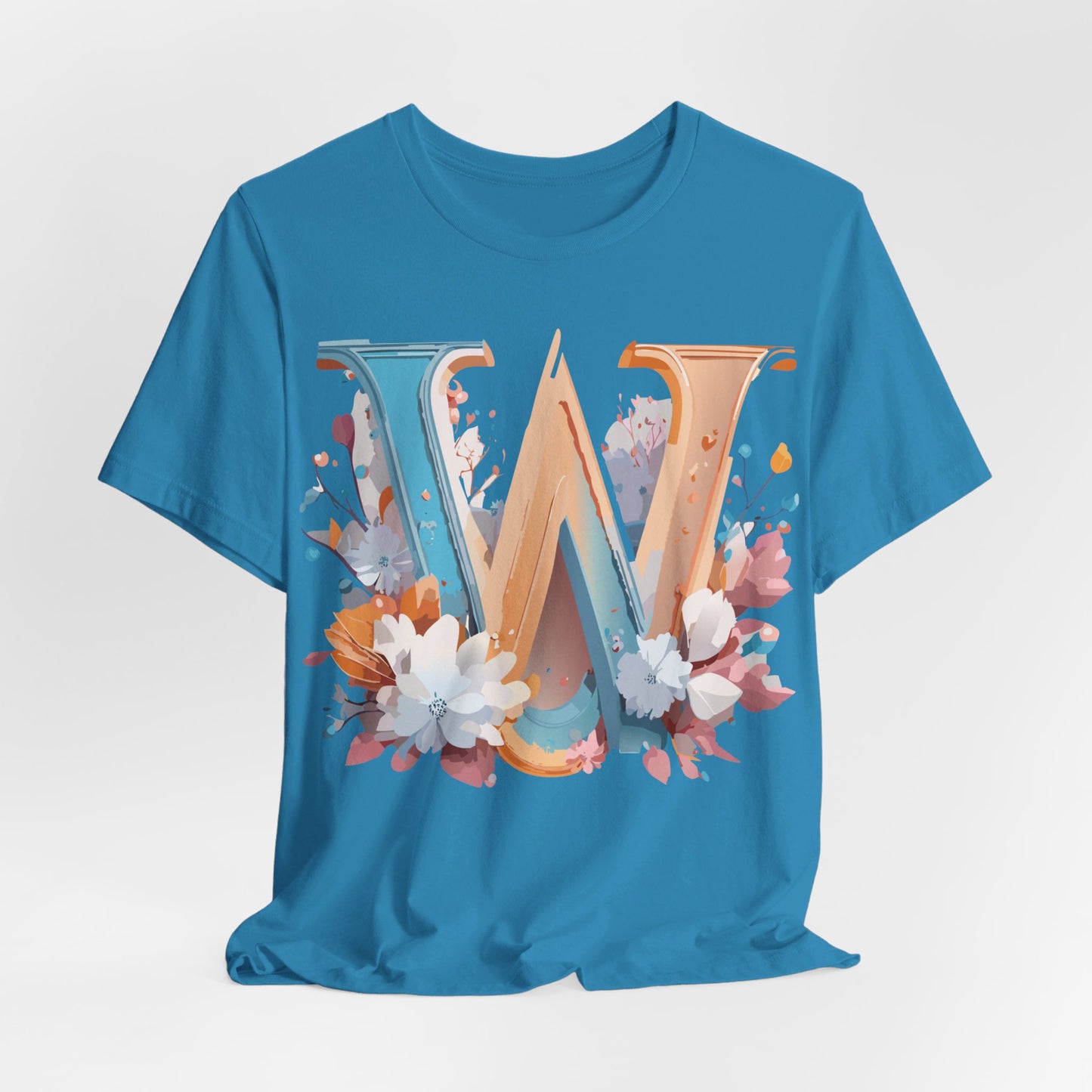 Natural Cotton Tee Shirt - Letters Collection - W