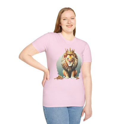 Unisex Lion Shirt Animal Tee Softstyle Gildan 64000 100 Percent Cotton Tee