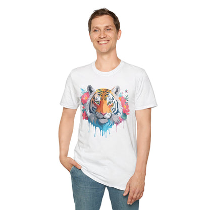 Tiger Shirt Unisex Animal Tee 100 Percent Ring Spun Cotton Softstyle
