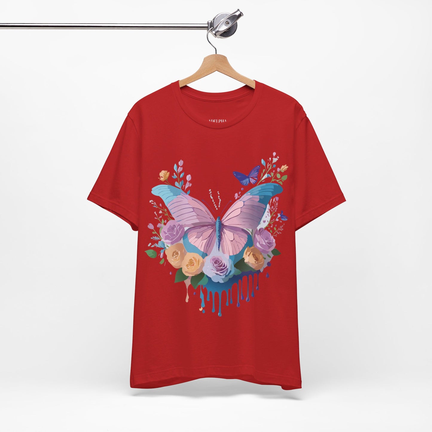 T-Shirt aus natürlicher Baumwolle mit Schmetterling