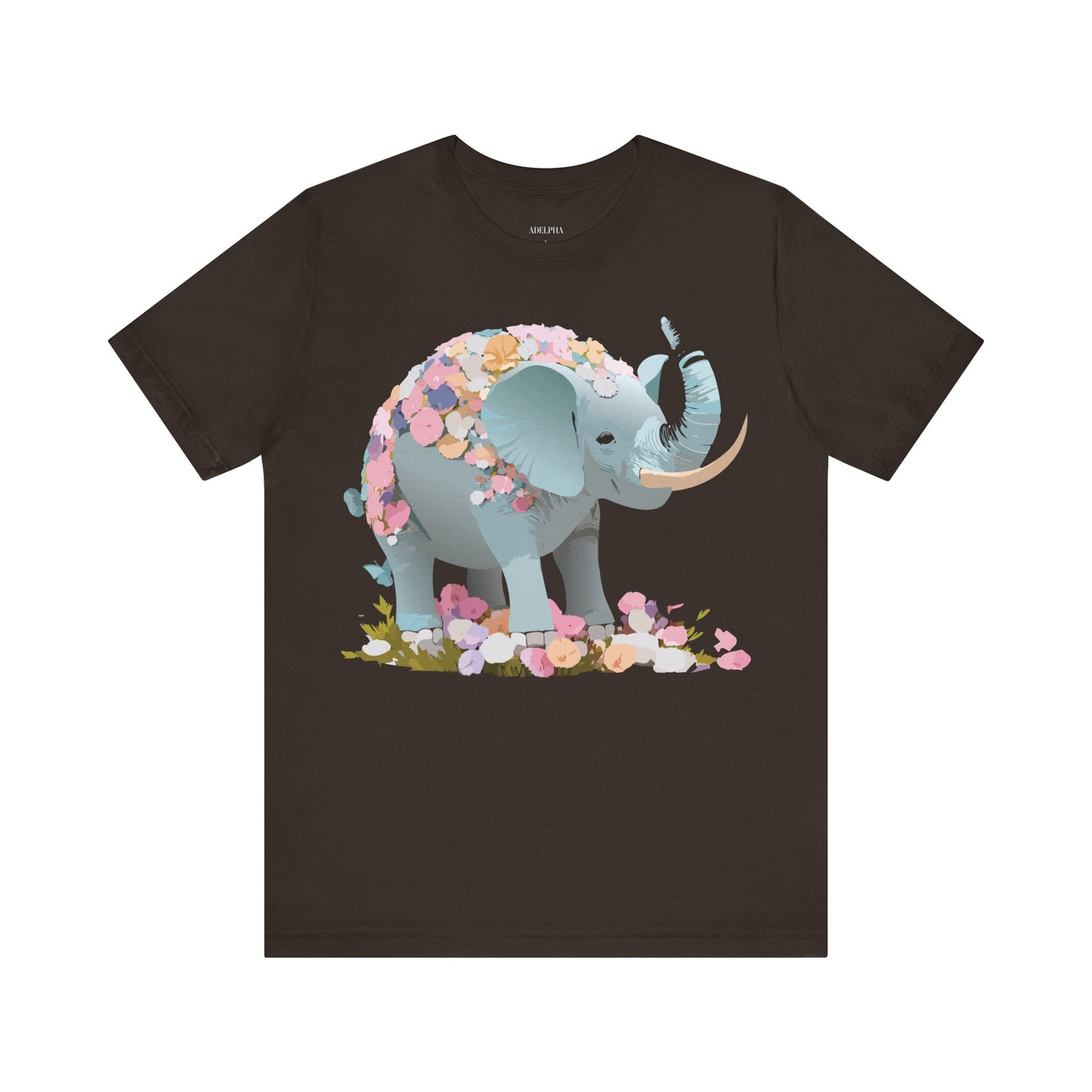 T-Shirt aus natürlicher Baumwolle mit Elefant