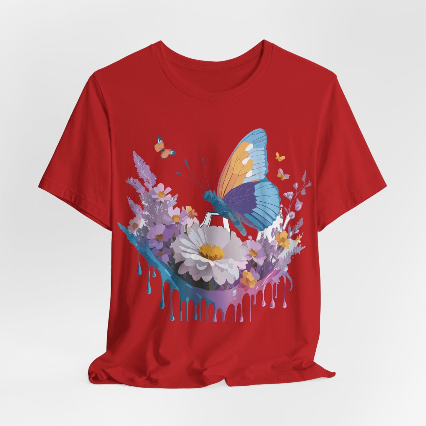 T-shirt en coton naturel avec papillon