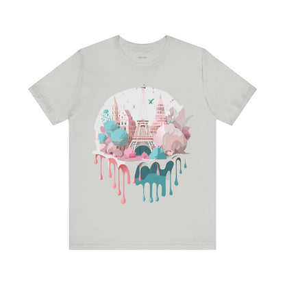 Natural Cotton Tee Shirt - Beautiful Places Collection - Paris Printify