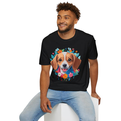 Unisex Dog Shirt Animal Tee Gildan Softstyle 64000 Cotton Tee