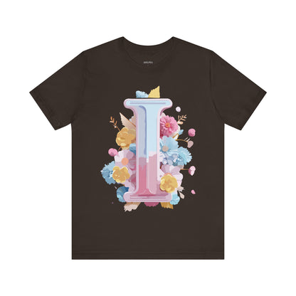 Natural Cotton Tee Shirt - Letters Collection - I Printify