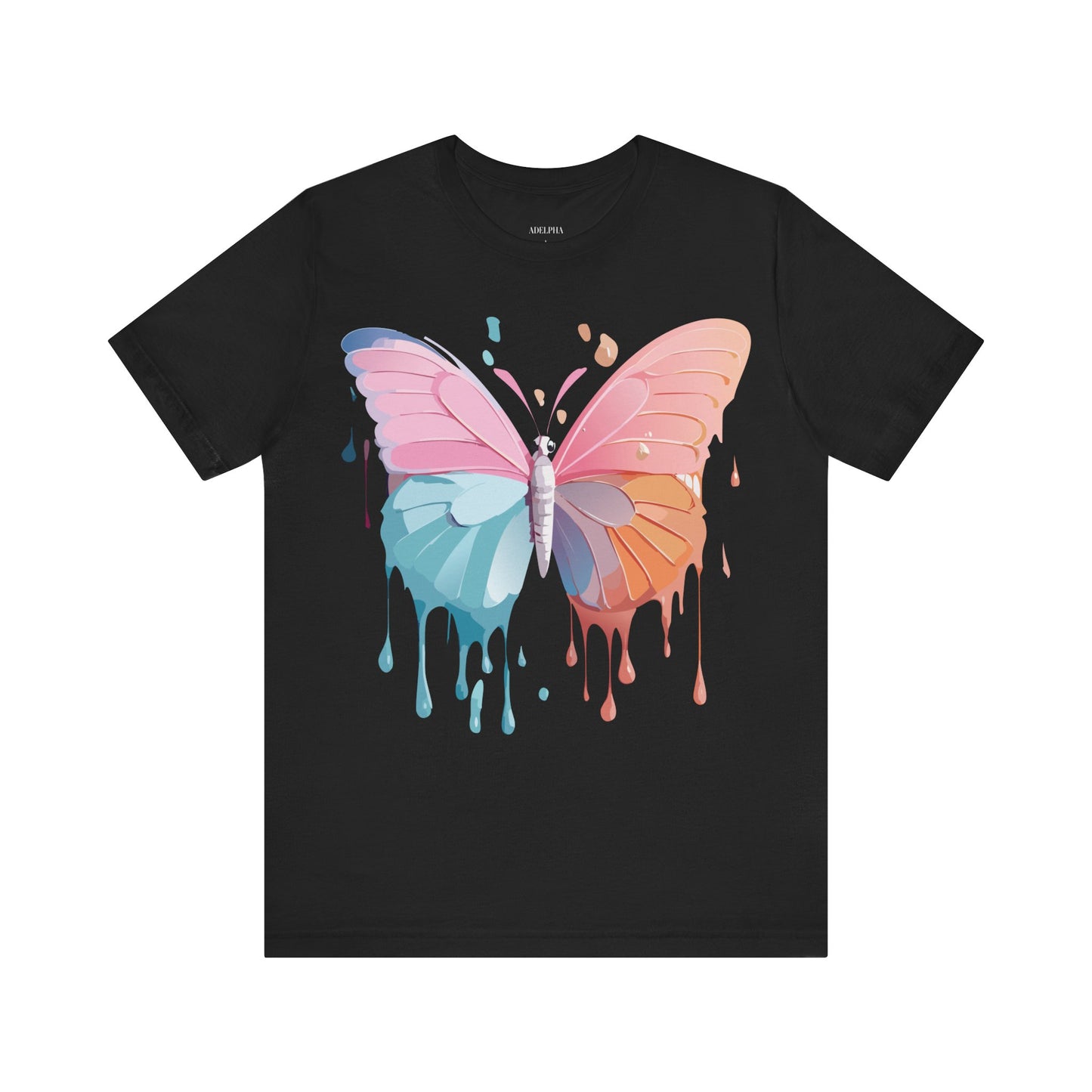 T-Shirt aus natürlicher Baumwolle mit Schmetterling