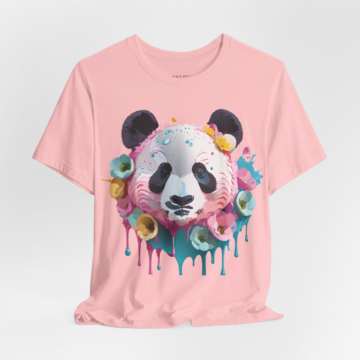 Natural Cotton Tee Shirt with Panda