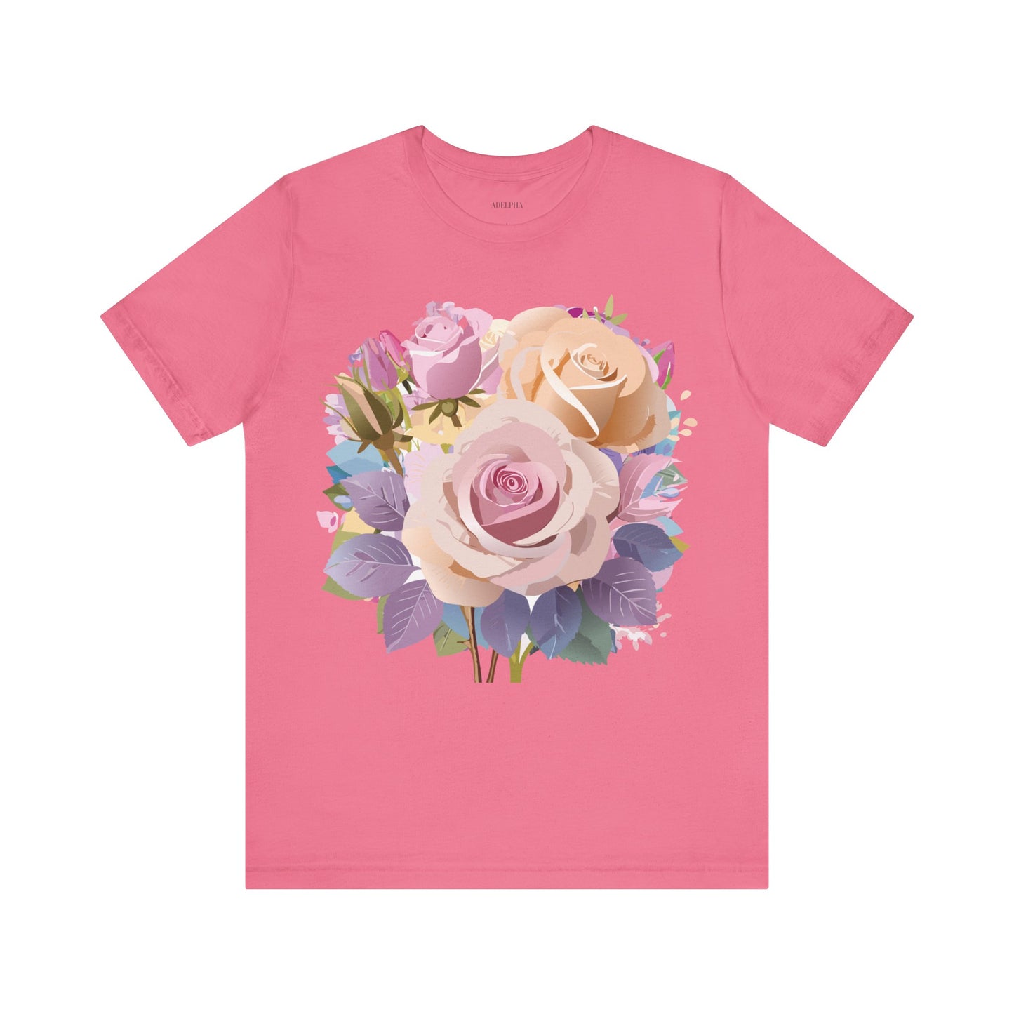 T-Shirt aus natürlicher Baumwolle mit Blumen