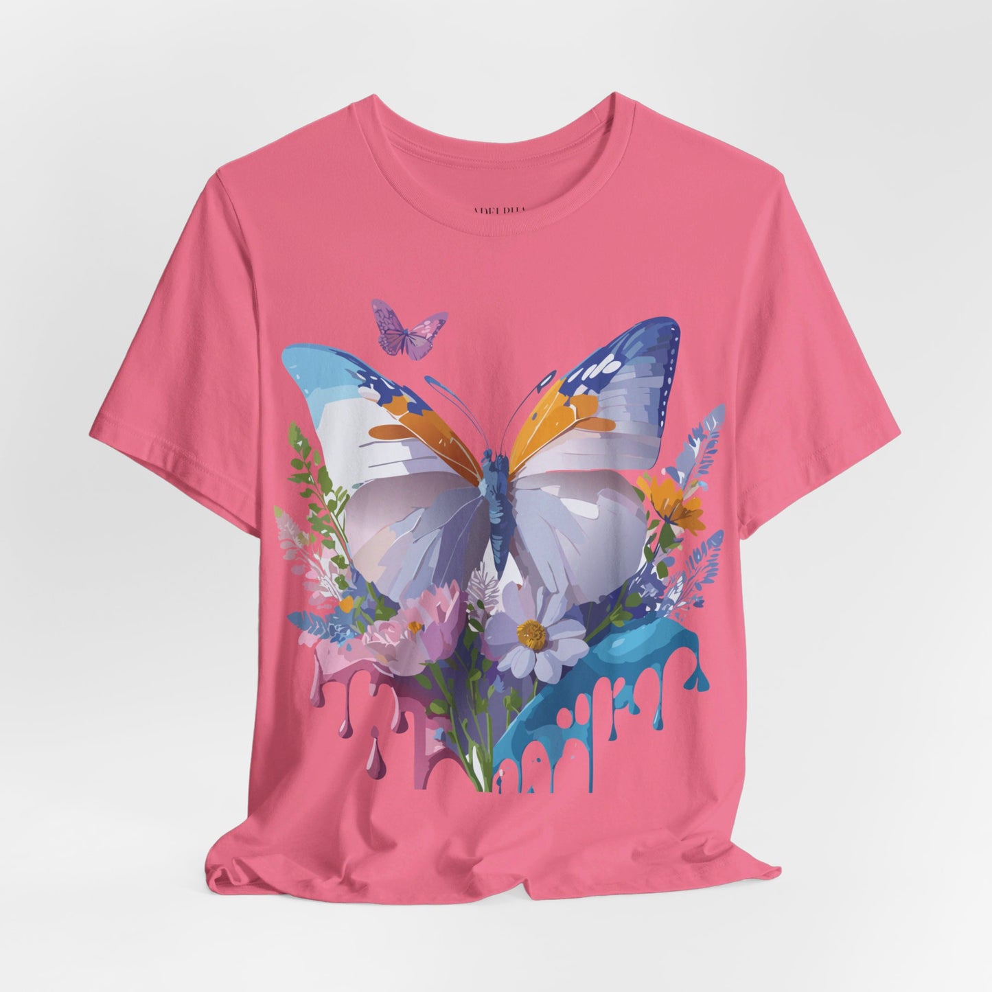 T-Shirt aus natürlicher Baumwolle mit Schmetterling