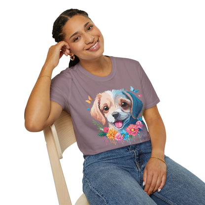 Dog Shirt Unisex Softstyle Tee Gildan 64000 100 Percent Ring Spun Cotton