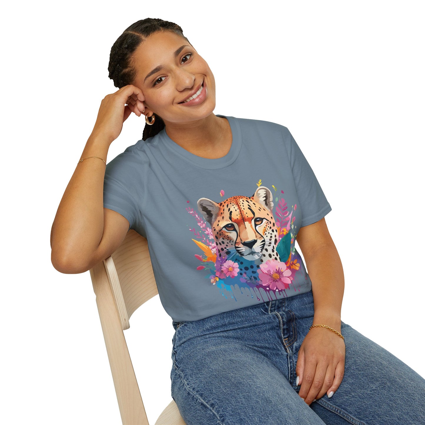 Cheetah Shirt, Shirt with Cheetah, Cheetah Tee, Shirt with Animals