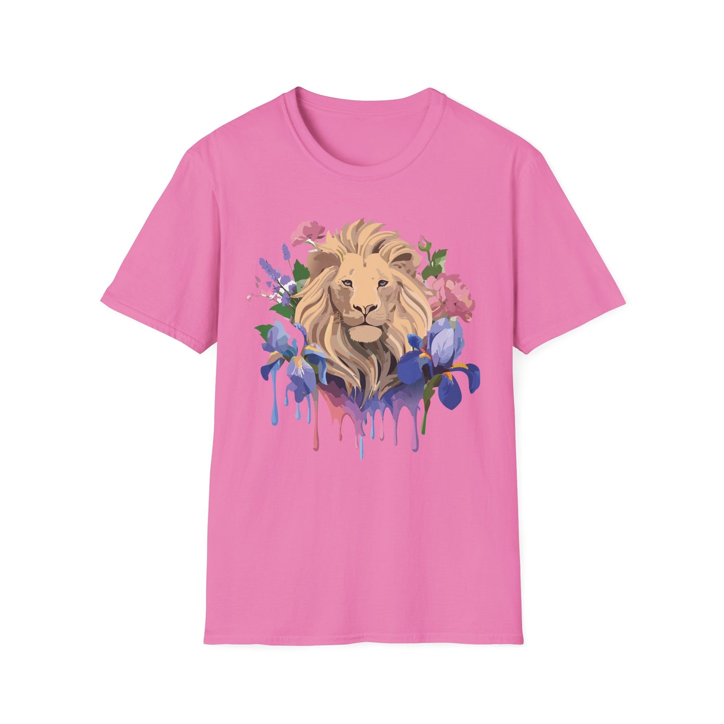 Lion Shirt, Shirt with Lion, Floral Lion Tee, Shirt with Animals