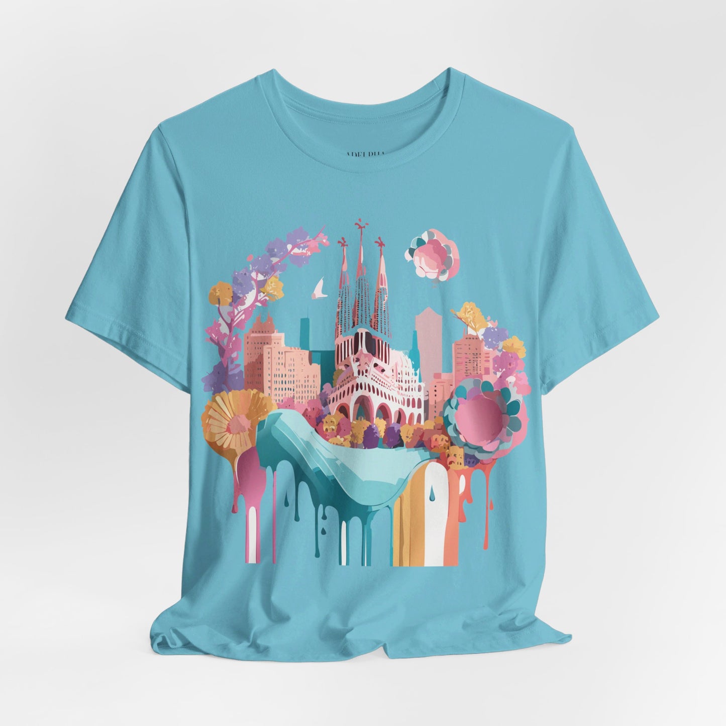 T-Shirt aus natürlicher Baumwolle – Kollektion „Beautiful Places“ – Barcelona