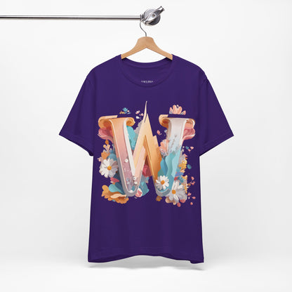 Natural Cotton Tee Shirt - Letters Collection - W Printify