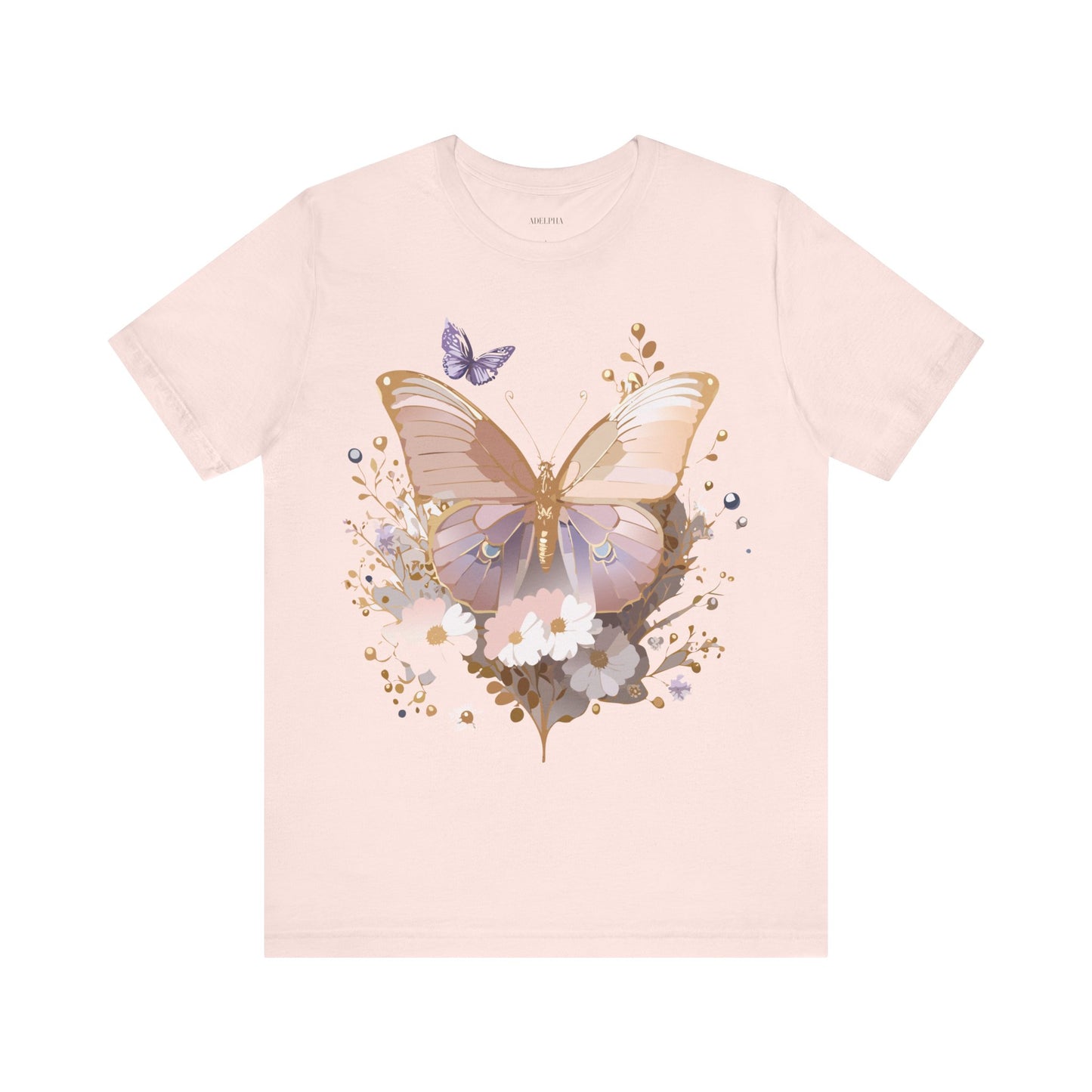 T-shirt en coton naturel avec papillon