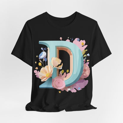 Natural Cotton Tee Shirt - Letters Collection - D Printify