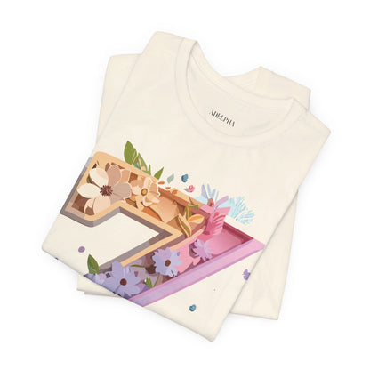 Natural Cotton Tee Shirt - Letters Collection - Z Printify
