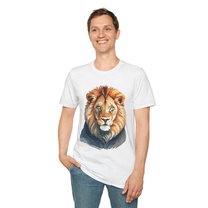 Lion Shirt Unisex Animal Tee Gildan Softstyle 64000 100 Percent Ring Spun Cotton