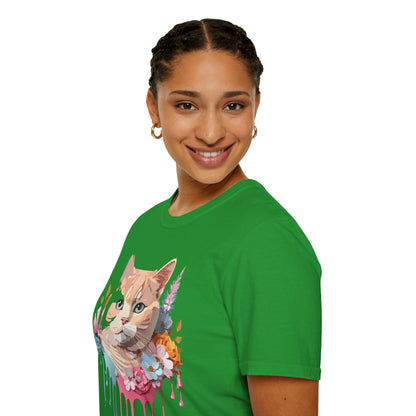 Cat Shirt Unisex Kitten Tee Softstyle Gildan 64000 Cotton Tee