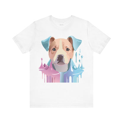Natural Cotton Tee Shirt with Dog Printify
