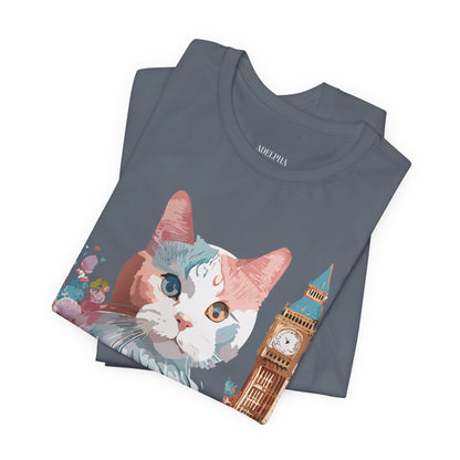 Natural Cotton Tee Shirt with Cat Printify