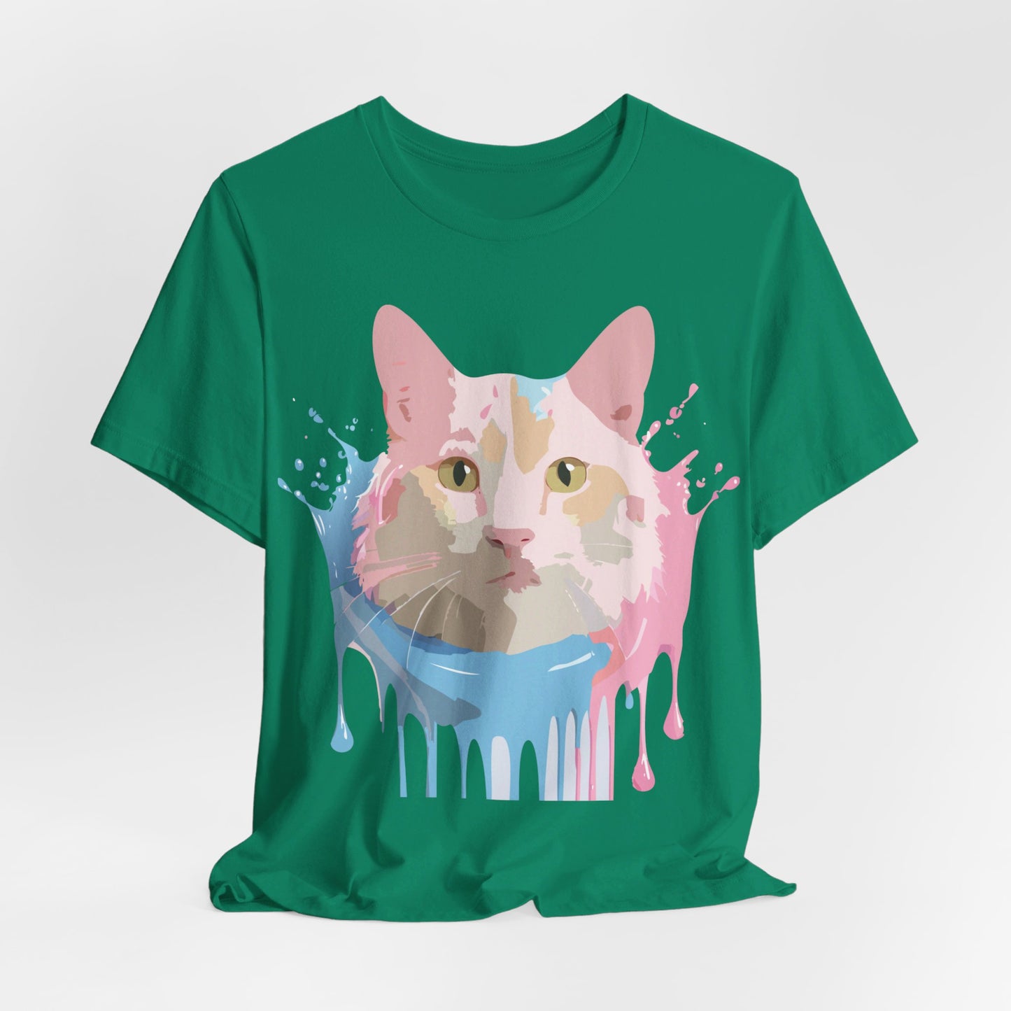 T-shirt en coton naturel avec chat