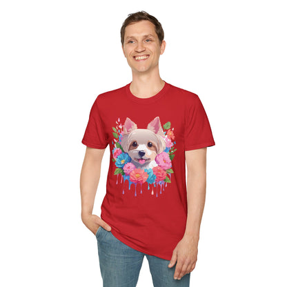 Unisex Gildan Softstyle Animal Print Dog Shirt Tee 100 Percent Cotton