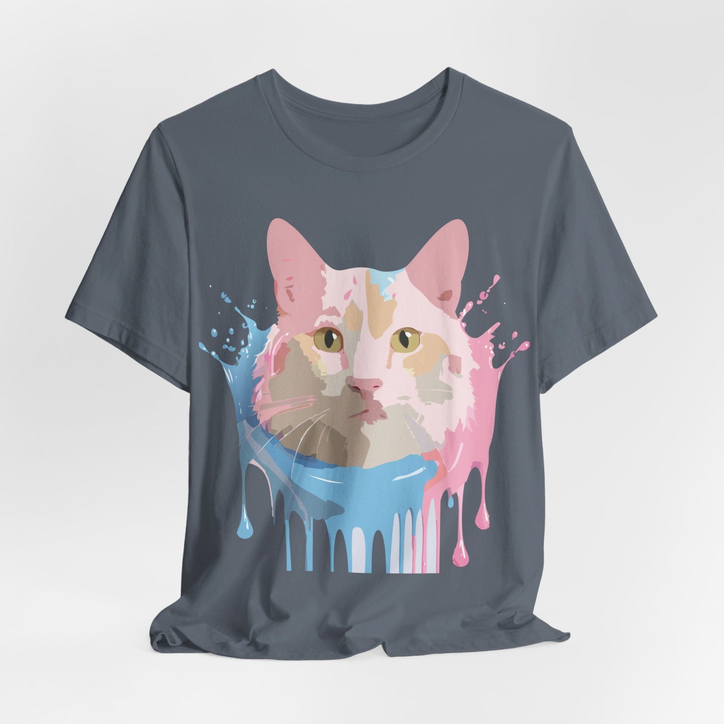 T-Shirt aus natürlicher Baumwolle mit Katze