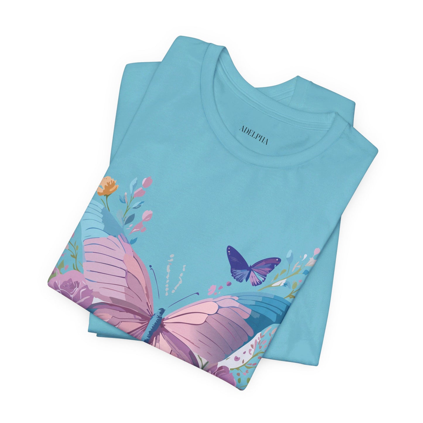 T-shirt en coton naturel avec papillon