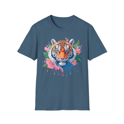 Tiger Shirt Unisex Animal Tee Softstyle Gildan 64000 Cotton Tee
