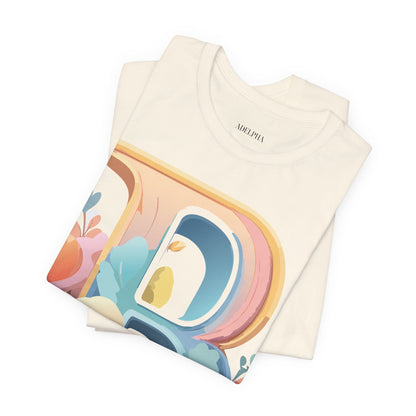 Natural Cotton Tee Shirt - Letters Collection - B Printify