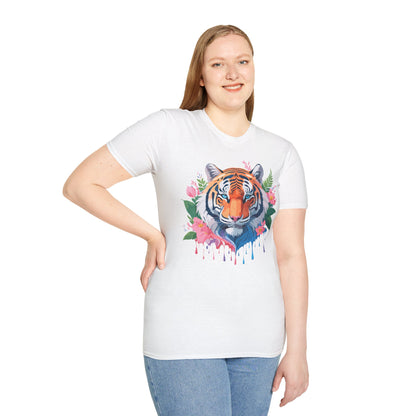 Tiger Shirt Unisex Animal Tee Softstyle Gildan 64000 Cotton Tee