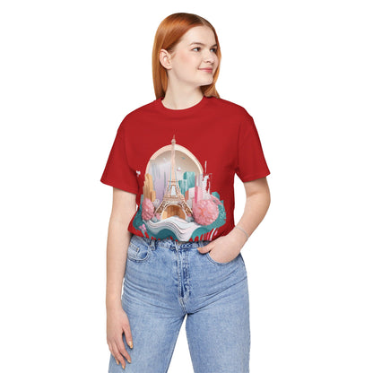 Natural Cotton Tee Shirt - Beautiful Places Collection - Paris Printify